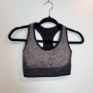All In Motion Women’s Gray Black Sports Bra Active Wear Stretch Support Size L